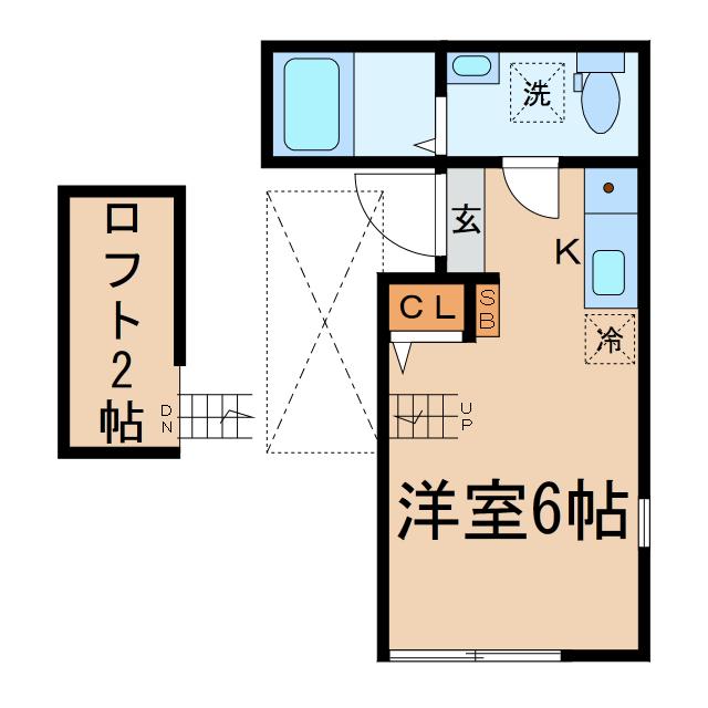 KEEP LAGOON釜台町(ワンルーム/2階)の間取り写真