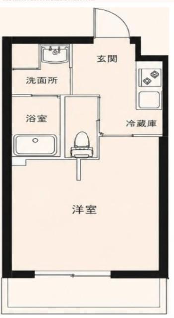 FLレジデンス品川2(1K/4階)の間取り写真