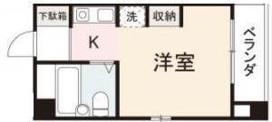 アパルトマン成合(1K/3階)の間取り写真