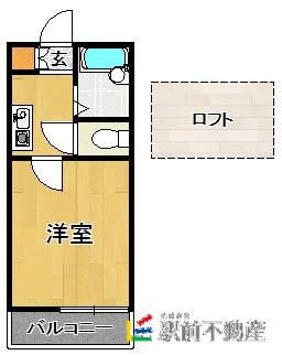 ピュア唐原壱番館(1K/1階)の間取り写真