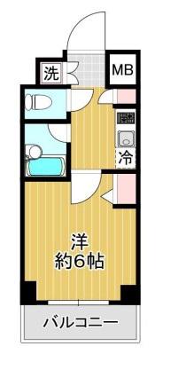 スパシエアルマール浮間公園十(1K/3階)の間取り写真