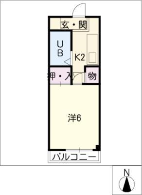 リヴェール近藤(1K/2階)の間取り写真