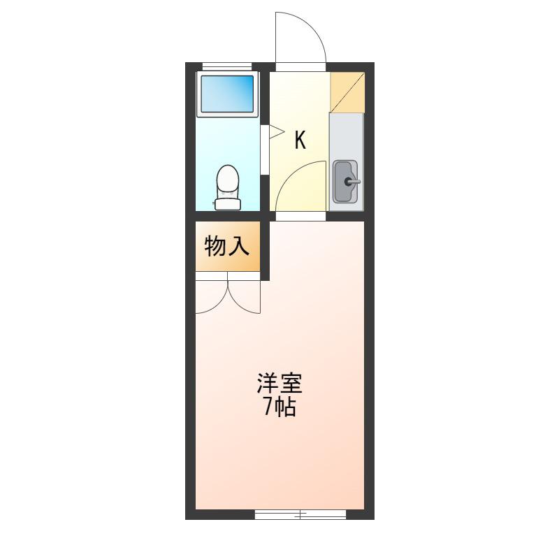 真鍋マンション(1K/2階)の間取り写真