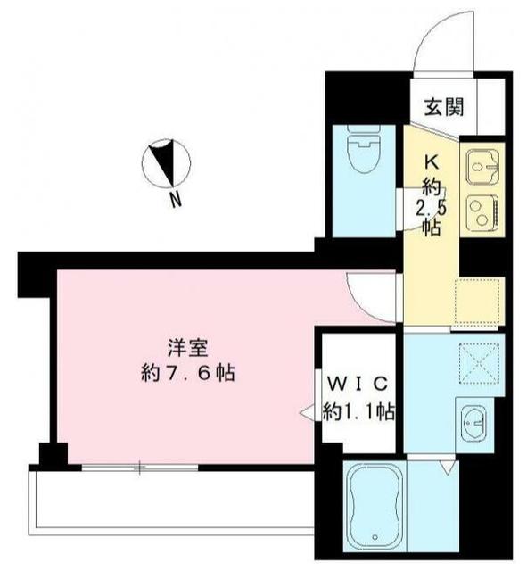 バモス聖蹟(1K/2階)の間取り写真