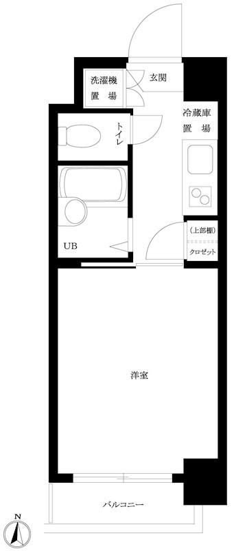 ルーブル新高円寺(1K/6階)の間取り写真