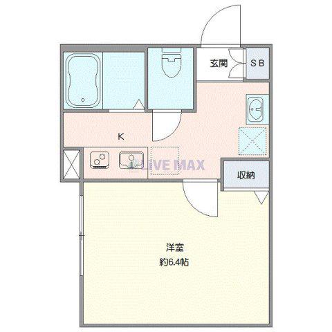 エクセラン松戸II(1K/4階)の間取り写真