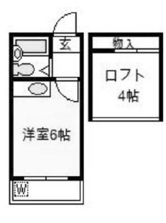 アレックス桂(1K/2階)の間取り写真