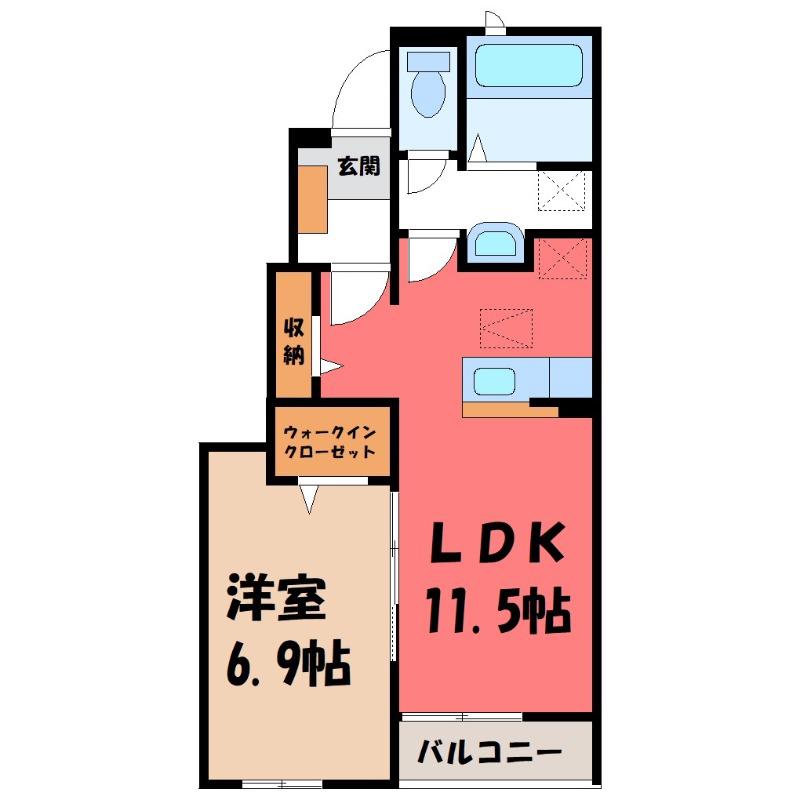 サンプラザ中ノ嶋(1LDK/1階)の間取り写真