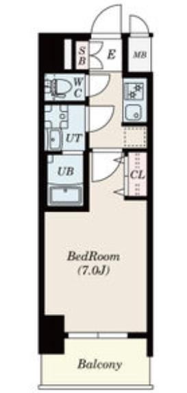 S-RESIDENCE茶屋ヶ坂(1K/9階)の間取り写真