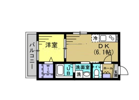 メゾンTK(1DK/1階)の間取り写真