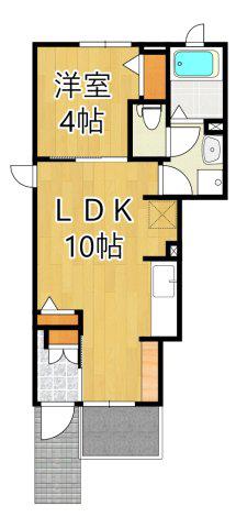 ラ・ルーチェI(1LDK/1階)の間取り写真