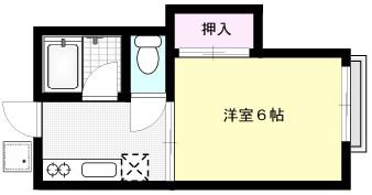 クルトゥラドーモ英萌I(1K/2階)の間取り写真