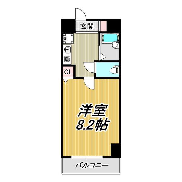 ハウスメイトII(1K/1階)の間取り写真