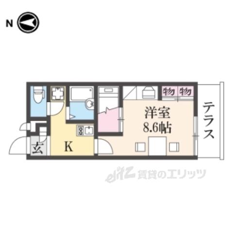 レオパレスLA VISTA(1K/1階)の間取り写真