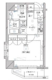 トラディス東十条(1K/6階)の間取り写真