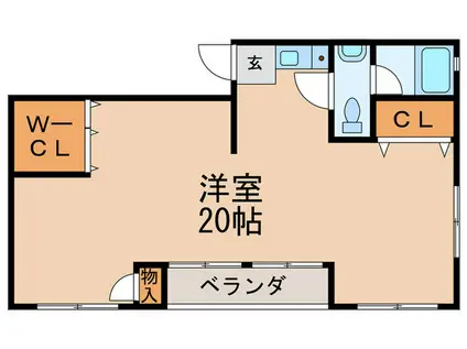 ヤサカパ-トII(ワンルーム/2階)の間取り写真