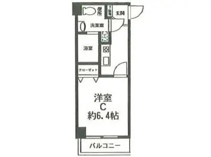 サムティレジデンス横須賀中央(1K/3階)の間取り写真