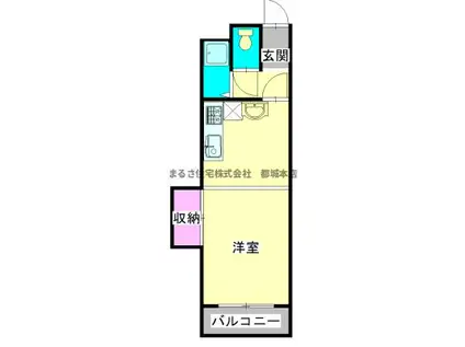 コウガマンションII(ワンルーム/2階)の間取り写真