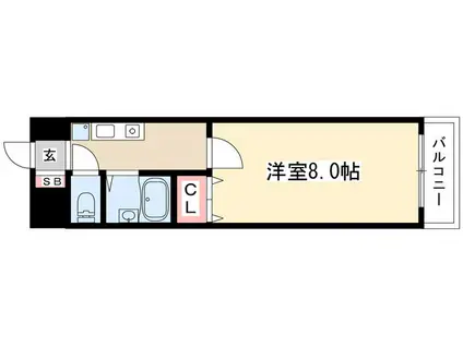 浅井ビル(1K/3階)の間取り写真
