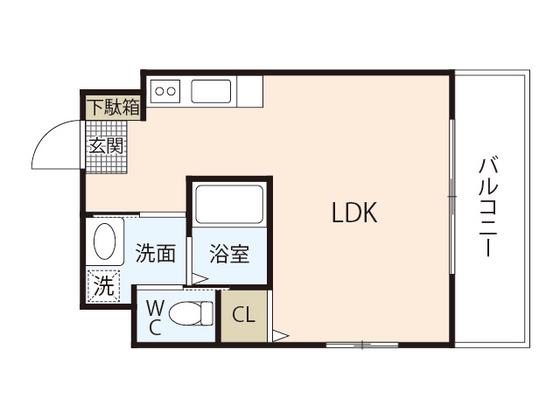 住吉町Mビル(ワンルーム/5階)の間取り写真