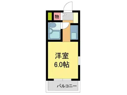 NEOダイキョー北昭和II(ワンルーム/3階)の間取り写真