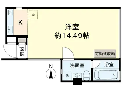 HI-ROOMS神泉(ワンルーム/3階)の間取り写真