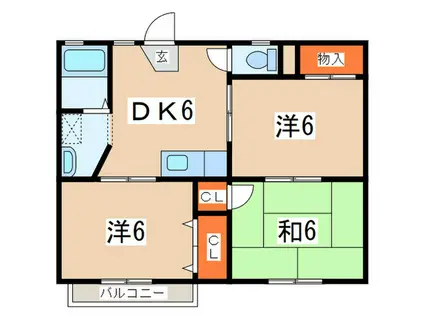セゾンハイム(3DK/2階)の間取り写真
