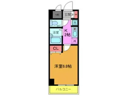 S-FORT舞浜(1K/3階)の間取り写真
