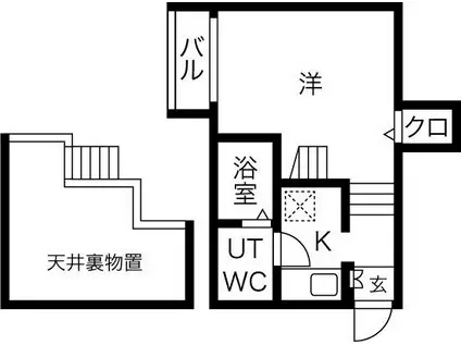 STAGE志賀本通(1K/1階)の間取り写真