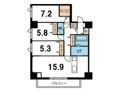 F018 HIRAGISHI(3LDK/3階)の間取り写真
