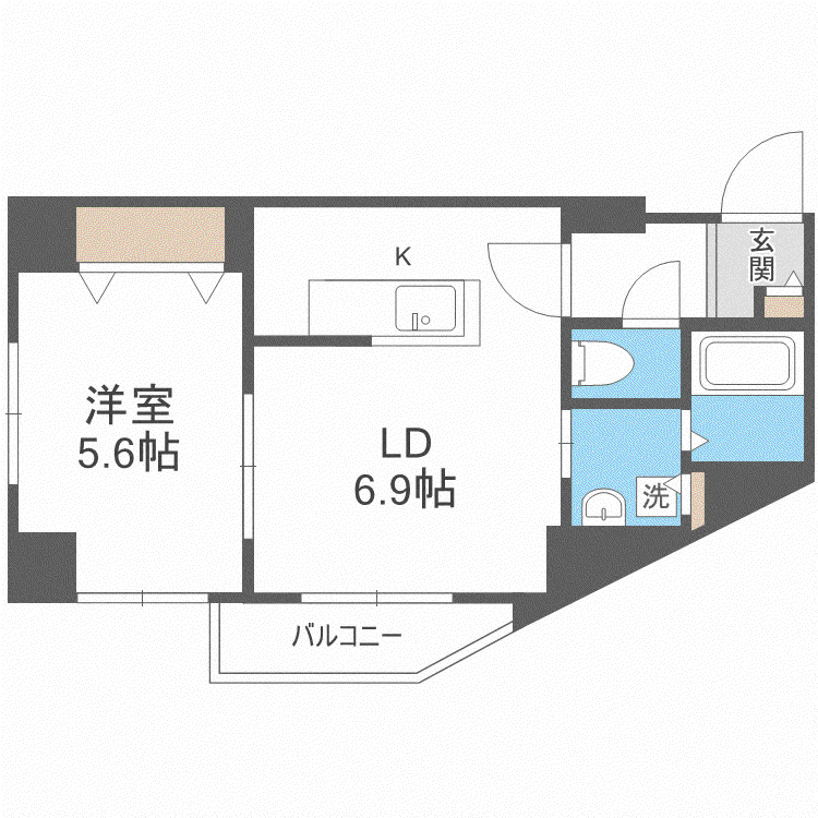 オリエントステージ表参道(1LDK/3階)の間取り写真