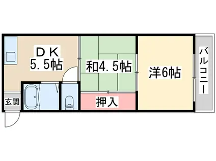 田中マンション(2DK/3階)の間取り写真