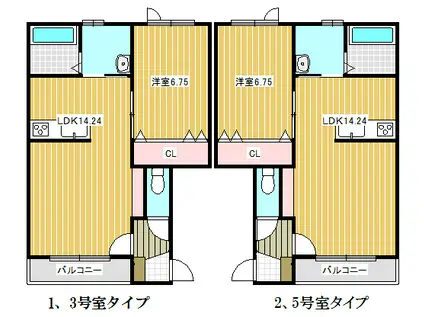 スピカI(1LDK/3階)の間取り写真