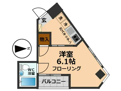 グローリア永福マンション(1K/5階)の間取り写真