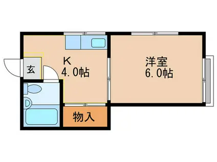 ウィーンハイツ(1K/1階)の間取り写真