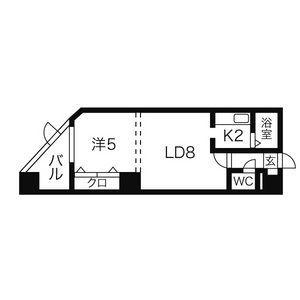 パークヒルズ東札幌(1LDK/10階)の間取り写真