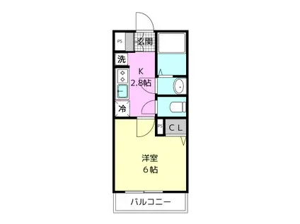 モンレーヴ清川(1K/1階)の間取り写真