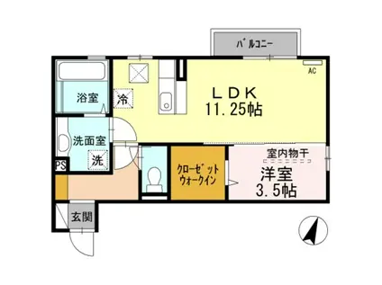 フルール(1LDK/2階)の間取り写真