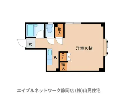 いいやまビル(ワンルーム/3階)の間取り写真