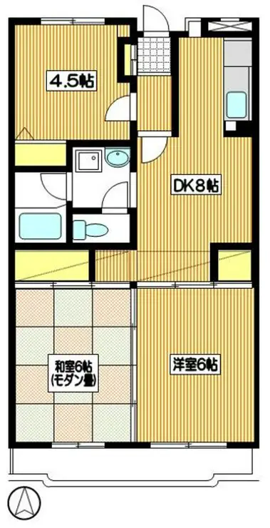 イトーピラ向ヶ丘壱番館 2階階 間取り