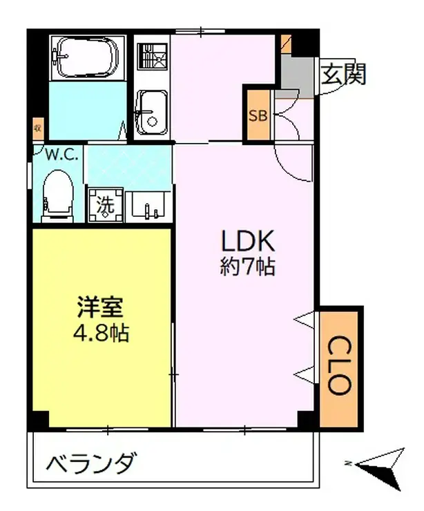 内田マンション 4階階 間取り