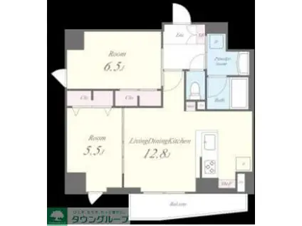 サントゥール駒込(2LDK/6階)の間取り写真