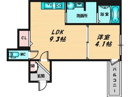 LE GRAND LOTUS(1LDK/1階)の間取り写真