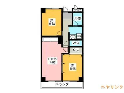 日進エクセルハイツ(2LDK/8階)の間取り写真