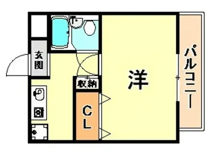 ドムールコスモス魚崎南(1K/5階)の間取り写真