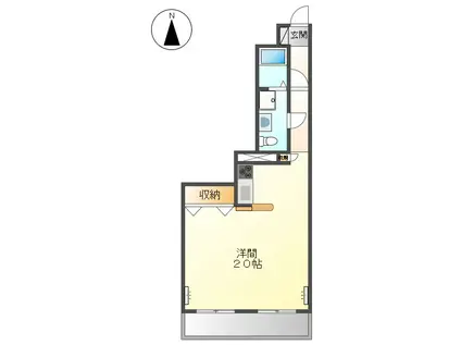 アニマーレ名城(ワンルーム/8階)の間取り写真