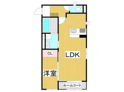 ハイデルベルク(1LDK/1階)の間取り写真