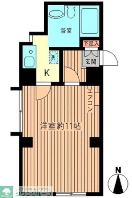 西武池袋線 練馬駅 徒歩10分 4階建 築35年(ワンルーム/3階)の間取り写真