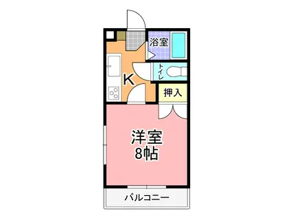 ルミエール(1K/1階)の間取り写真