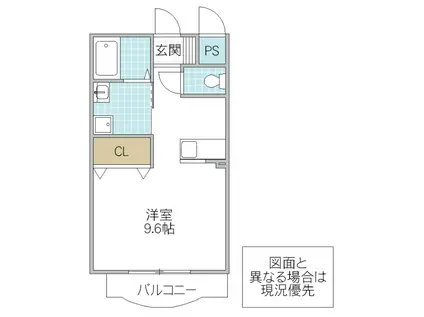 WOOD・HILLひたち野(ワンルーム/3階)の間取り写真